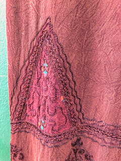 Vestido Marrom / Bordado - G - loja online