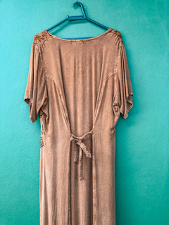 Vestido Caramelo / Bordado - G - Casa De Salem