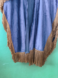 Poncho Azul Royal / Bordado nas costas - comprar online