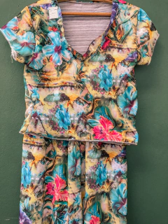 Conjunto Saia + Croped / Estampado - GG - Casa De Salem
