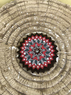 Incensário MDF 10cm - Mandala Flor