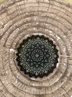 Incensário MDF 10cm - Mandala Flor