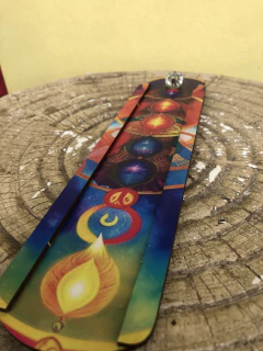 Incensário MDF 26cm - 7 chakras - Casa De Salem