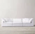Sillón Cloud modular con diseño moderno y tapizado en tela blanca, ideal para living o sala de estar
