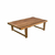 Mesa baja de madera con tapa semi varillada para living de estilo contemporáneo rústico