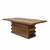 Mesa de comedor de madera con pata central escalonada para comedor de estilo contemporáneo
