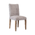 Silla de madera con patas diagonales y tapizado para comedor de estilo escandinavo