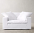 Sillón individual Cloud con brazos anchos y diseño relajado para living de estilo moderno