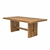 Mesa de comedor de madera con patas de bloques verticales para comedor de estilo rústico contemporáneo