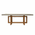 Mesa de comedor de madera con base entrelazada para comedor de estilo moderno industrial