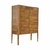 Vajillero de madera con puertas y estantes de vidrio para comedor de estilo contemporáneo