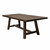 Mesa de comedor de madera con patas tipo caballetes para comedor de estilo rústico contemporáneo