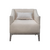 Sillón individual con patas diagonales y tapizado antimanchas para living de estilo contemporáneo