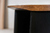 Mesas bajas de madera con bordes curvos y patas tipo bloque para living de estilo contemporáneo
