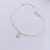 Pulseira pingente coração liso Prata925 - VCS PRATAS