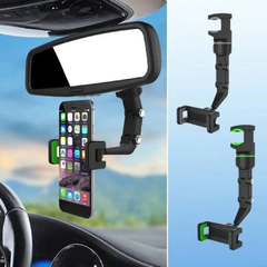 Suporte Pra Celular Veicular Encaixe Retrovisor 360° - Extra forte