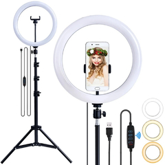 Ring Light 30cm + tripé 1,6M ajustável profissional - loja online