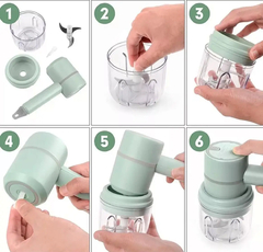 Imagem do Mini Batedeira Processador e Triturador de alimentos - Sem Fio, 3 velocidades recarregável.