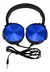 Auricular Vincha Microfono Cable Extra Bass Manos Libres Color Azul - DJ Tienda Online