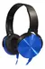 Auricular Vincha Microfono Cable Extra Bass Manos Libres Color Azul - comprar online