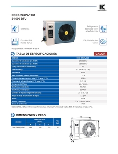 EKRC-24SPA/1230 24,000 BTU