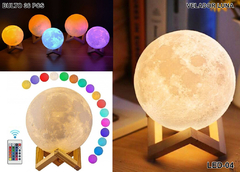Lámpara Luna 13cm 16 Colores RGB + Blanco Luz Cálida y Fría LUZ 04