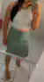 CONJUNTO DE SAIA MIDI VERDE - comprar online