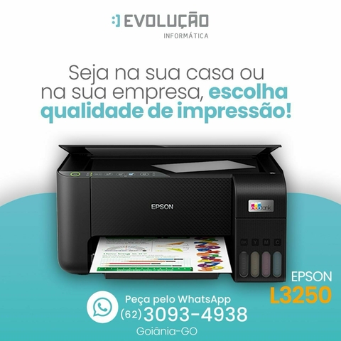 Multifuncional Tanque de Tinta Epson EcoTank L3250 Wireless - Impressora, Copiadora, Scanner