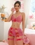 CONJUNTO ROSA FALDA MOÑOS Y LIGAS - comprar en línea