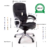 Cadeira de Escritório Presidente Ergonômica Estofada BlumeOffice BLM616 Preta - Decora Office - Cadeiras Ergonômicas e Móveis de Escritório