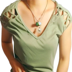 Remera Hombros Cruzados Import Usa Talle M Y L Oferta - FEMMEDESECRET BY LIBRA