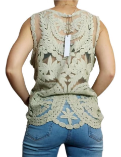 Remera Musculosa Tul Bordada S M,l Y Xl Oferta Delicada - FEMMEDESECRET BY LIBRA