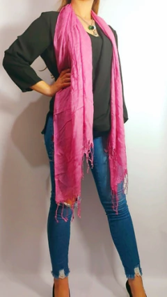 Pañuelo Pashmina Chalina Con Flecos Larga 70 X 160 Oferta - comprar online