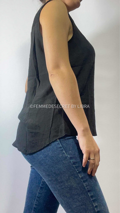 Musculosa Remera Imp Con Encaje Talle M Oferta - comprar online