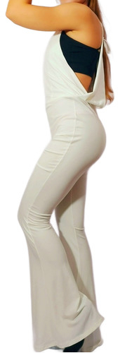 Mono Largo Catsuit Oxford Blanco,azul Y Verde Talle S/m Elas - FEMMEDESECRET BY LIBRA