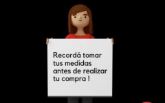 Pollera Acampanada Cuadrille Poliester Y Lycra T. 1 Y 2