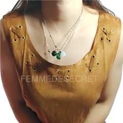 Musculosa Gamuza Larga Con Flecos Irregular Talle S/m Oferta - tienda online