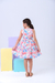 Vestido Infantil casual com estampa floral, regata e saia três Marias - loja online