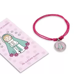 Pulsera Santitos Xfis con Estampa (Nuestra Sra. de Lourdes)