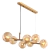 Lustre Jabuticaba Para Cozinha Ou Sala Dourado 8 Vidros 110v/220v
