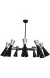 Lustre Time Ten - Em Alumínio com 10 Braços com Cúpulas Cone Articuláveis. - comprar online