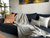 Almohadón en Tussor Rayado con Lurex Plateado - Amaité Decohome