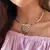 Colar Choker Coração Boho Banho de Ródio Branco na internet
