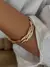 Pulseira Bracelete Aros Entrelaçados Banho de Ródio Branco - comprar online