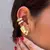 Brinco Ear Cuff Orgânico Banho de Ouro 18k - Beladi Acessórios 