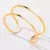 Bracelete Duplo Achatado Banho de Ouro 18K - comprar online
