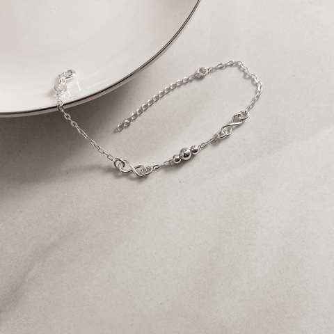 Pulseira de Bolinhas e Símbolo Infinito infantil