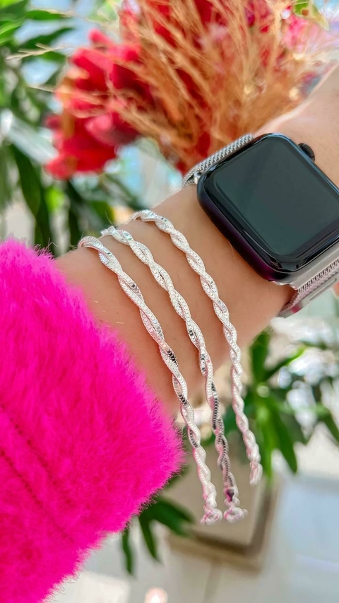 Pulseira Dois Fios Trançados S33