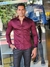 Camisa Manga Longa Acetinada Vinho - Rastro Moda Masculina e Acessórios