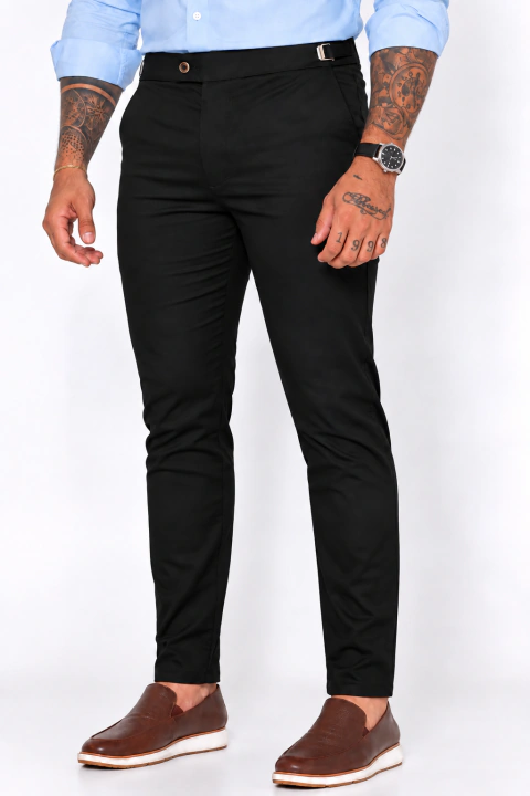 Calça Esporte Fino com Regulagem no Cós Preto